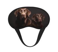 Masque de sommeil marron Labrador Retriever doux et confortable avec sangle réglable occultante pour femmes, filles, hommes, voyage, yoga, sieste, travail