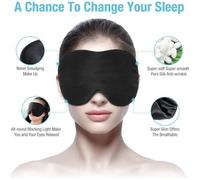 Masque De Sommeil, Masque De Nuit Soie, 100% Soie Naturelle Occultant Ultra-Douce Masque De Voyage Masque De Yeux Sommeil,Masque Pou