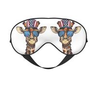 Masque de sommeil, masque de sommeil de style girafe américaine, masque de sommeil pour femmes et hommes, couvre-yeux occultant pour voyage/sommeil