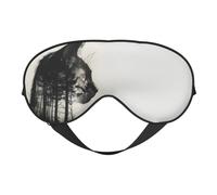 Masque de sommeil, masque de sommeil double exposition pour les yeux de chat et de forêt, masque de sommeil pour femmes et hommes, couvre-yeux occultant pour voyage/sommeil