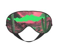 Masque de sommeil, masque de sommeil néon pour les yeux du désert lune, masque de sommeil pour homme et femme, couvre-yeux occultant pour voyage/sommeil