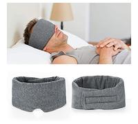 Masque de Sommeil Masque de sommeil occultant fait à la main Cache Yeux Réglable pour Homme Femme pour les Voyages, la Sieste, le Yoga Taille Unique, Gris
