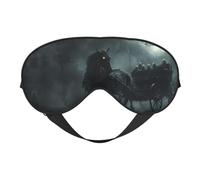 Masque de sommeil, masque de sommeil pour Halloween, calèche, lune, nuit, masque de sommeil pour homme et femme, couvre-yeux occultant pour voyage/sommeil
