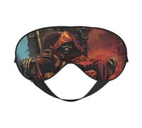 Masque de sommeil, masque de sommeil pour homme et femme avec tête de mort foncée, masque de sommeil occultant pour voyage/sommeil