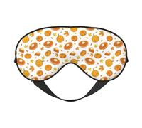 Masque de sommeil, masque de sommeil pour homme et femme, masque de sommeil occultant pour voyage/sommeil, masque pour les yeux de citrouille et d'érable qui tombent