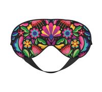 Masque de sommeil, masque de sommeil pour homme et femme, masque de sommeil occultant pour voyage/sommeil, masque mexicain brodé floral coloré