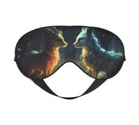 Masque de sommeil, masque de sommeil pour homme et femme, masque de sommeil occultant pour voyage/sommeil, masque pour les yeux de renard et de luciole