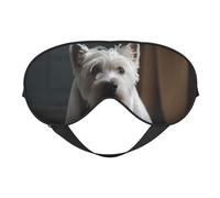 Masque de sommeil, masque de sommeil pour homme et femme, masque de sommeil occultant pour voyage/sommeil, chien enveloppé dans une serviette, 1 masque pour les yeux
