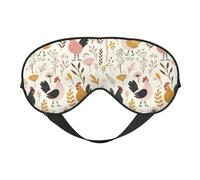 Masque de sommeil, masque de sommeil pour homme et femme, masque de sommeil occultant pour voyage/sommeil, masque pour les yeux de poules mignons dessins animés