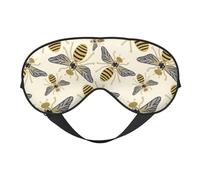 Masque de sommeil, masque de sommeil pour homme et femme, masque occultant pour voyage/sommeil, abeilles volantes 1 masque pour les yeux
