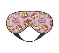 Masque de sommeil, masque de sommeil pour homme et femme, masque occultant pour voyage/sommeil, chapeau de médecin, masque pour les yeux en forme de chouette, violet