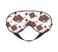 Masque de sommeil, masque de sommeil pour homme et femme, masque occultant pour voyage/sommeil, imprimé chocolat No.J98