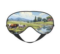 Masque de sommeil, masque de sommeil pour homme et femme, masque occultant pour voyage/sommeil, masque pour les yeux de vache pâturage