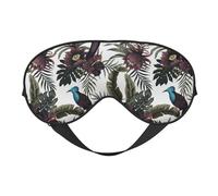 Masque de sommeil, masque de sommeil pour homme et femme, masque occultant pour voyage/sommeil, masque pour les yeux mignon oiseau de paradis marron