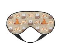 Masque de sommeil, masque de sommeil pour homme et femme, masque occultant pour voyage/sommeil, masque œil de chat amusant en carton de dessin animé