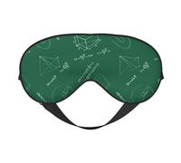 Masque de sommeil, masque de sommeil pour homme et femme, masque occultant pour voyage/sommeil, masque pour les yeux à imprimé équation mathématique verte