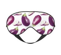 Masque de sommeil, masque de sommeil pour homme et femme, masque occultant pour voyage/sommeil, masque pour les yeux en tranches d'aubergine violettes