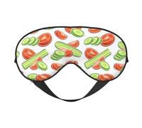 Masque de sommeil, masque de sommeil pour homme et femme, masque occultant pour voyage/sommeil, masque pour les yeux au concombre et à la tomate