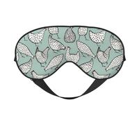 Masque de sommeil, masque de sommeil pour homme et femme, masque occultant pour voyage/sommeil, masque pour les yeux de poules dessinés à la main