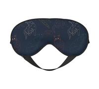 Masque de sommeil, masque de sommeil pour homme et femme, masque occultant pour voyage/sommeil, masque œil de chat coloré classique fait à la main