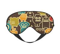 Masque de sommeil, masque de sommeil pour homme et femme, masque occultant pour voyage/sommeil, masque pour les yeux robot et monstres
