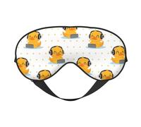 Masque de sommeil, masque de sommeil pour homme et femme, masque occultant pour voyage/sommeil, motif canard mignon pour écouter de la musique