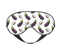 Masque de sommeil, masque de sommeil pour homme et femme, masque occultant pour voyage/sommeil, motif tranches d'aubergine