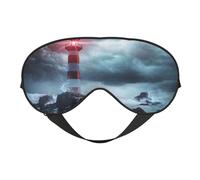Masque de sommeil, masque de sommeil pour homme et femme, masque occultant pour voyage/sommeil, phare dans une mer orageuse