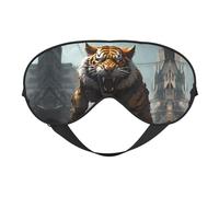 Masque de sommeil, masque de sommeil pour homme et femme, motif ruines, tigre et guerrier occultant, pour voyage/sommeil