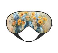 Masque de sommeil, masque de sommeil pour homme et femme, motif vase bleu rustique, masque de sommeil occultant pour voyage/sommeil