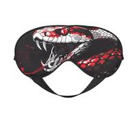 Masque de sommeil, masque de sommeil pour homme et femme, motif Vipère rouge féroce, masque de sommeil occultant pour voyage/sommeil