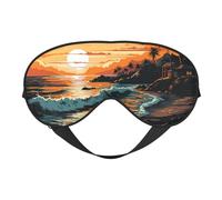 Masque de sommeil, masque de sommeil serein pour les yeux de coucher de soleil, masque de sommeil pour femmes et hommes, couvre-yeux occultant pour voyage/sommeil