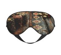 Masque de sommeil, masque de sommeil vintage jetons de poker pour le sommeil, masque de sommeil pour femmes et hommes, couvre-yeux occultant pour voyage/sommeil