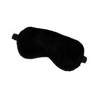 Masque de sommeil Masque for les yeux en peluche douce Masque for les yeux en forme de nuage d'amour mignon Cache-yeux en peluche Cache-yeux for la sieste Masque De Sommeil(Black)