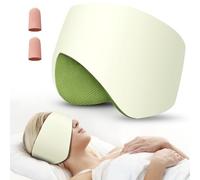 Masque de sommeil, masque pour les yeux avec tête réglable, cache-oreilles pour homme et femme, masque d'oreille et bandeau 2 en 1, couvre-yeux doux double face pour toutes les saisons pour dormeurs