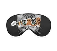 Masque de sommeil Masque pour les yeux de chat et de tigre avec sangle réglable Libérez votre petit cache-œil doux sauvage pour bloquer les lumières