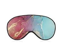 Masque de sommeil Masque pour les yeux de sommeil en marbre translucide moderne avec sangle réglable Bleu Rose Or Couverture souple pour les yeux pour bloquer les lumières