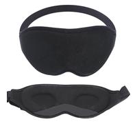 Intirilife masque de sommeil en noir - Masque de sommeil 3D - Doux, souple, léger, très occultant
