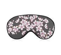 Masque de sommeil Masque pour les yeux occultant pour homme et femme Compatible avec les arbres à fleurs de printemps Masque de sommeil en fleurs de cerisier, confortable et doux avec les yeux bandé