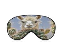 Masque de sommeil mexicain lama cactus pour femmes et hommes qui dorment sur le côté, sans pression et bloque la lumière, doux et confortable, respirant et réglable