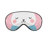 Masque de sommeil mignon lapin de Pâques visage sommeil masque pour les yeux bandeau avec sangle réglable lapin d'hiver couverture douce pour les yeux pour bloquer les lumières