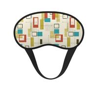 Masque de sommeil moderne du milieu du siècle 100 % bloquant la lumière, masque de sommeil unisexe pour voyage/sieste