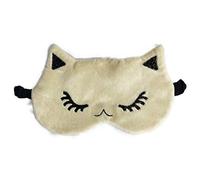 Masque de sommeil moelleux en forme de chat - Masque de sommeil pour les yeux - Avec sac cadeau en velours + chouchou en peluche - Masque de sommeil amusant pour enfants et adultes