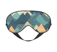 Masque de sommeil montagnard pour homme et femme - Masque pour les yeux double face avec sangle réglable, doux au toucher soyeux, bloque la lumière et respirant, pour voyage, sieste, travail de nuit