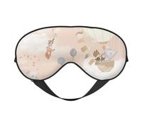 Masque de sommeil motif animaux chevauchant à travers le ciel 1, masque de sommeil double face, masque de sommeil pour homme et femme, masque occultant pour dormir, voyager