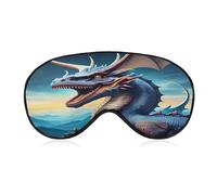 Masque de sommeil motif dragon rugissant pour les yeux - Masque de sommeil pour homme et femme - Masque de sommeil réglable - Masque de sommeil occultant mignon