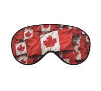 Masque de sommeil motif drapeau canadien pour homme et femme avec sangle réglable - Masque occultant doux et respirant - Antidérapant - Essentiels de voyage