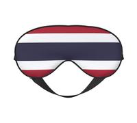 Masque de sommeil motif drapeau de la Thaïlande pour homme et femme 100 % occultant, pas de pression sur les yeux, doux et respirant