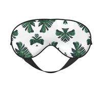 Masque de sommeil motif feuilles de palmier - Bloque la lumière - Cadeau essentiel pour homme et femme