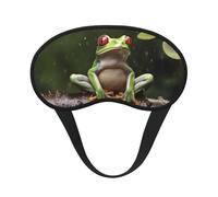 Masque de sommeil motif grenouille d'arbre de la paix pour dormir sur le côté, masque occultant pour homme et femme, masque de sommeil sans pression, doux, respirant, confortable pour dormir la nuit